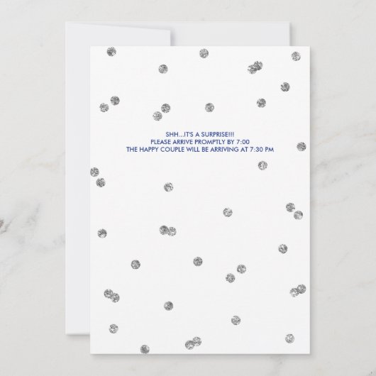 30e verjaardagsfeest met glinsterende confetti kaart (Achterkant)