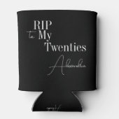 30e verjaardagsfeest RIP 20s zwart en wit Blikjeskoeler (Achterkant)