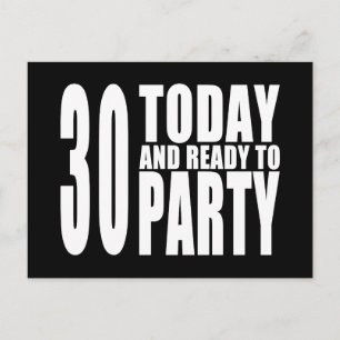 30e verjaardagsfeestje: 30 Vandaag & Klaar om te f Briefkaart