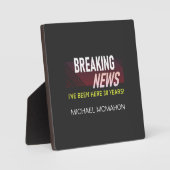 30e werkblad Jubileum tablet Plaque met Easel Fotoplaat (Voorkant)