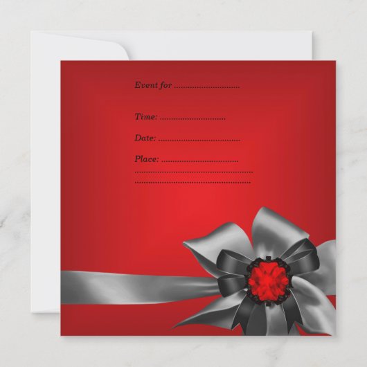 30e Zebra Leopard Red Black Kaart (Achterkant)