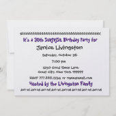 30e ZUIVERE DAG Sjabloon Big Numbers Kaart (Achterkant)