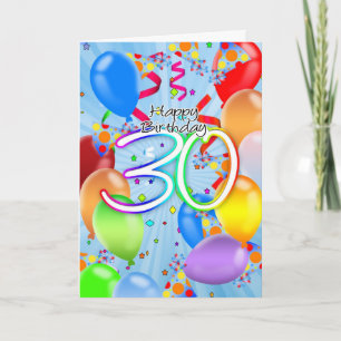 30ème anniversaire - carte d'anniversaire de