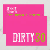 30ème anniversaire - invitation 30 sale (Devant / Derrière)
