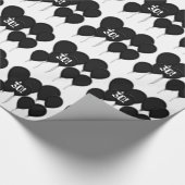 30ème anniversaire, papier noir de cadeau de (Coin)