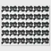 30ème anniversaire, papier noir de cadeau de (Plat)