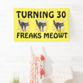 30ème BANNIÈRE DRÔLE de CAT d'ANNIVERSAIRE (En situation)