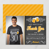 30ème carte de remerciements d'anniversaire (Devant / Derrière)