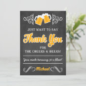 30ème carte de remerciements d'anniversaire (Debout devant)