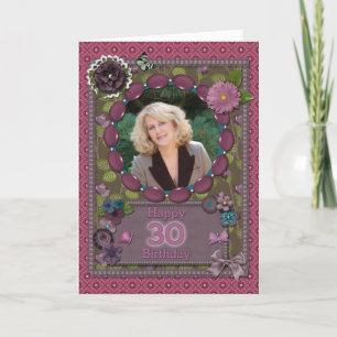 30ème Carte photo pour un anniversaire