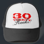 30ème Casquette | d'anniversaire trente roches !<br><div class="desc">30ème Casquette | d'anniversaire trente roches ! Nombre d'âge de Personalizable. Refroidissez la trentième idée de cadeau d'anniversaire pour le frère,  la soeur etc.</div>