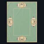 30ème et 12ème anniversaire de Mariage Pearl Nappe<br><div class="desc">Vous cherchez la bonne nappe du 30e ou 12e anniversaire du mariage? Alors peut-être qu'un beau,  gris vert,  rose répétition et perles graphiques sera juste la chose à leur donner LES DEUX!</div>