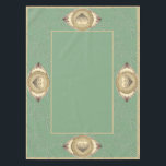 30ème et 12ème anniversaire de Mariage Pearl Nappe<br><div class="desc">Vous cherchez la bonne nappe du 30e ou 12e anniversaire du mariage? Alors peut-être qu'un beau,  gris vert,  rose répétition et perles graphiques sera juste la chose à leur donner LES DEUX!</div>