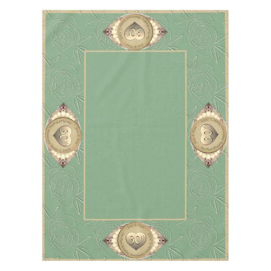 30ème et 12ème anniversaire de Mariage Pearl Nappe (Devant)