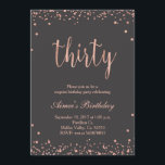 30ème invitation d'anniversaire d'or rose<br><div class="desc">30ème invitation d'anniversaire d'or rose
Le minimaliste et le bonbon,  ceci invitation rose d'or étonneront vos invités !</div>
