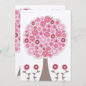 30ème invitation d'arbre de rose de concepteur (Devant / Derrière)