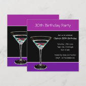 30ème Invitation de fête d'anniversaire (Devant / Derrière)