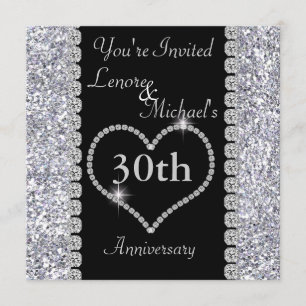 30ème Invitation de fête d'anniversaire
