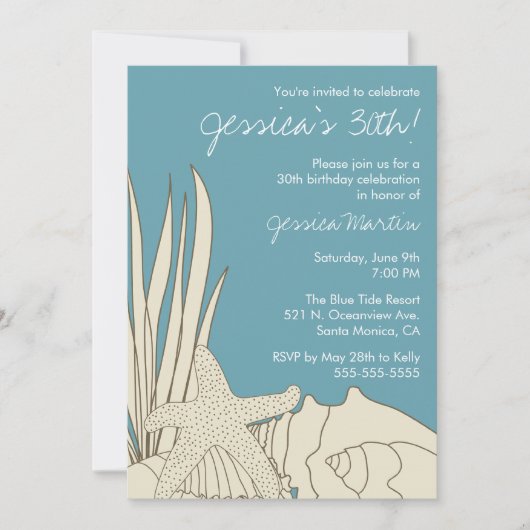 30ème Invitation de fête d'anniversaire avec le (Devant)