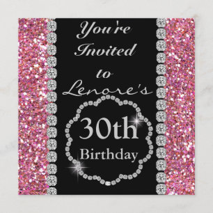 30ème Invitation de fête d'anniversaire de BLING