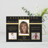 30ème Invitations de photo de fête d'anniversaire (Debout devant)