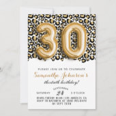 30ème Leopard Fabuleux Glam Invitation d'anniversa (Devant)