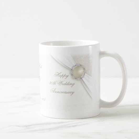 30ème tasse d'anniversaire de mariage de damassé (Droite)