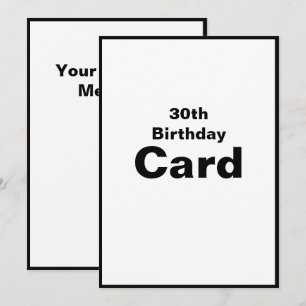 30ème Trente 30 Trente 3-0 Carte d'anniversaire