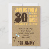 30èmes invitations de feu d'anniversaire de bonbon (Dos)