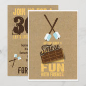 30èmes invitations de feu d'anniversaire de bonbon (Devant / Derrière)