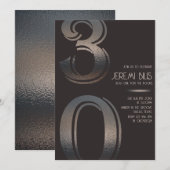 30ste minimalistische uitnodiging (Voorkant / Achterkant)