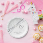 30ste Pearl Wedding Jubileum Design Papieren Bordje (Feest)