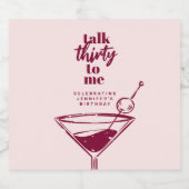30ste verjaardag Cocktail Party Bier Etiket (Enkel label)
