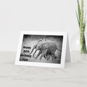 **30ste VERJAARDAG** WENS AAN MIJN ***TWIN*** Kaar Kaart