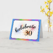 30ste verjaardagsfeest kaart (Gele Bloem)