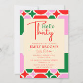  30ste verjaardagsfeestje kaart (Voorkant)