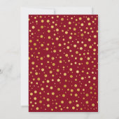 30ste verjaardagsfeestje - rood & goud kaart (Achterkant)