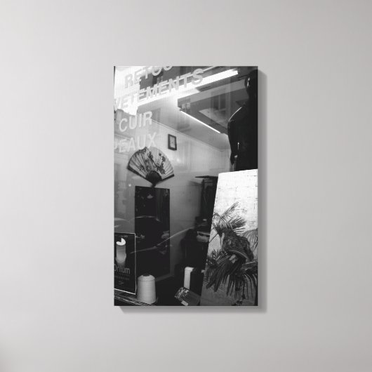 30ter Rue Gassendi Paris Black White Canvas Afdruk (Voorkant)