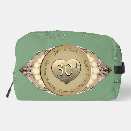 30th/12th Pearl Jubileum Accessoire Pouch Toilettasje (Achterkant)