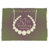 30th/12th Pearl Jubileum Gift Bag Groot Cadeauzakje (Voorkant)