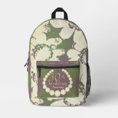 30th/12th Pearl Jubileum Print Cut Naaizak Bedrukte Rugzak (Voorkant)