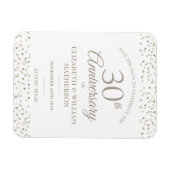 30th Anniversary Save the Date Harten Confetti Magneet (Horizontaal)