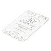 30th Anniversary Save the Date Harten Confetti Magneet (Linkerzijde)
