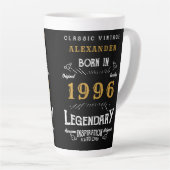 30th Birthday 1996 Legendary Retro Latte Mok (Rechterhoek)