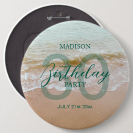30th Birthday Beach Party Ronde Button 6,0 Cm