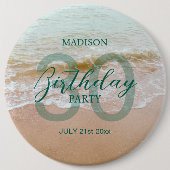 30th Birthday Beach Party Ronde Button 6,0 Cm (Voorkant)