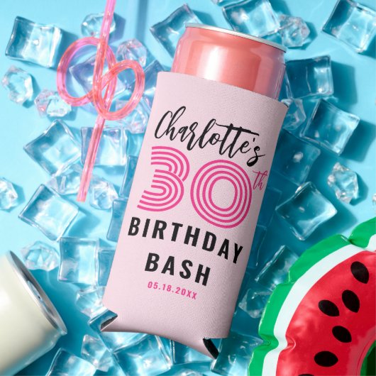 30th Birthday Blush Modern script op maat (Insitu Zomer)