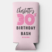 30th Birthday Blush Modern script op maat (Achterkant)