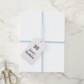 30th birthday bold letter name date simple minimal cadeaulabel (Met Touw)