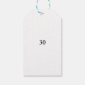 30th birthday bold letter name date simple minimal cadeaulabel (Achterkant)